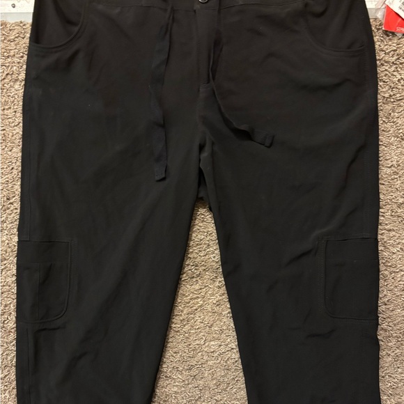 Style & Co NWT Woman L Black Cropped Pants with Drawstring Lightweight Brand New - Picture 5 of 10